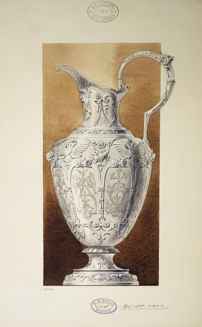 Diseño de una Jarra. Serie La Dote de la Gran Princesa María Pavlovna, 1907-1908 de Carl Edvard Bolin company