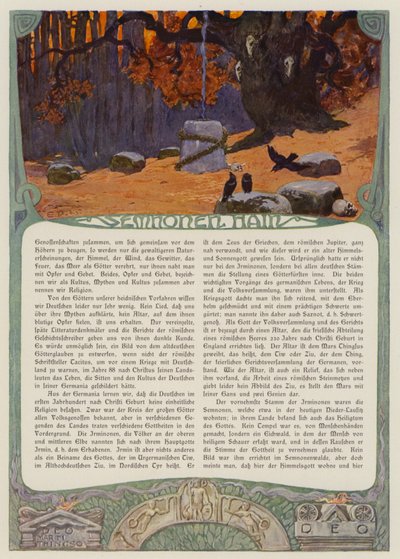 Arboleda de grilletes de los Semnones (litografía en color) de Carl Emil Doepler