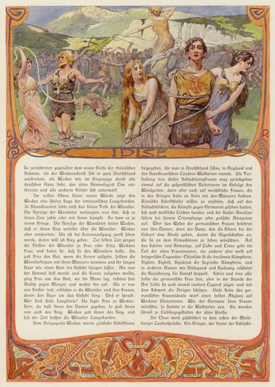 Idis, diosa germánica (litografía en color) de Carl Emil Doepler
