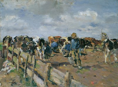 Ordeñar las vacas de Carl Fahringer