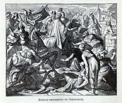 Conrado procediendo a la coronación, 1882 de Carl Ferdinand Obermann
