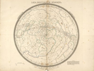 El cielo estrellado - hemisferio norte de Carl Ferdinand Weiland