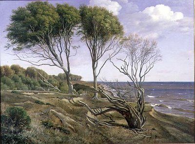 Un paisaje costero de Carl Frederick Aagaard