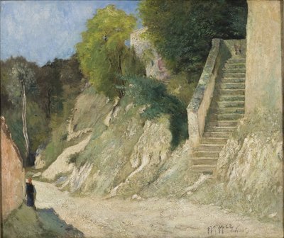 Un ascenso empinado en Montigny-sur-Loing de Carl Fredrik Hill