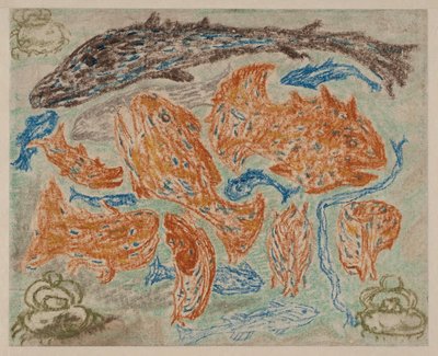 Gelbe Fische und blaue Krabben de Carl Fredrik Hill