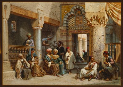 Figuras árabes en una casa de café de Carl Friedrich Heinrich Werner