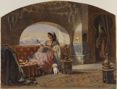 Belleza con pandereta de Carl Friedrich Heinrich Werner