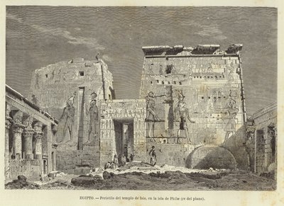 Egipto - Columnata del Templo de Isis en la isla de Filae de Carl Friedrich Heinrich Werner