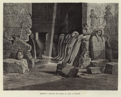 Egipto - Interior del templo de Opet en Karnak de Carl Friedrich Heinrich Werner
