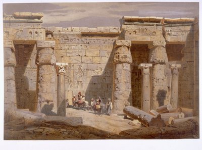 Templo de Medinet Habu, Tebas, 1874 de Carl Friedrich Heinrich Werner