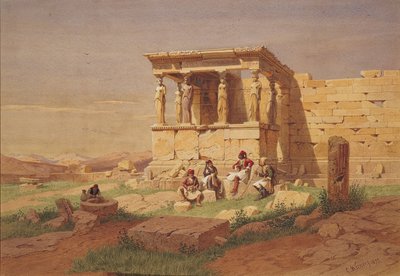 El Erecteión. El Pórtico de las Cariátides, 1877 de Carl Friedrich Heinrich Werner