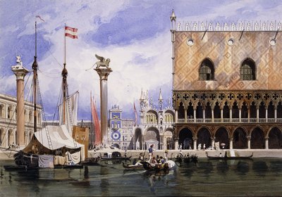 La Piazzetta di San Marco, Venecia, 1839 de Carl Friedrich Heinrich Werner