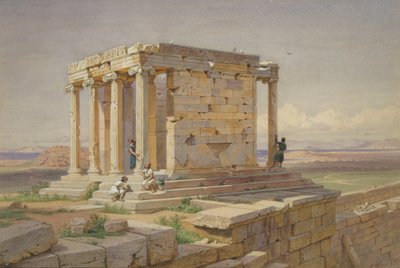 El Templo de Atenea Niké. Vista desde el Noreste, 1877 de Carl Friedrich Heinrich Werner