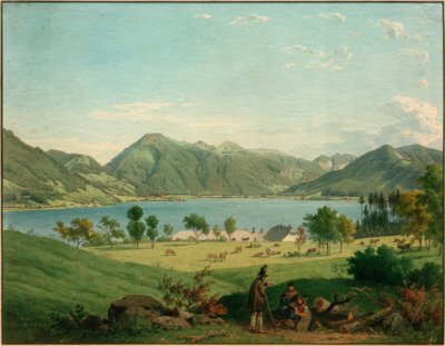 El Tegernsee en Kaltenbrunn de Carl Friedrich Heinzmann