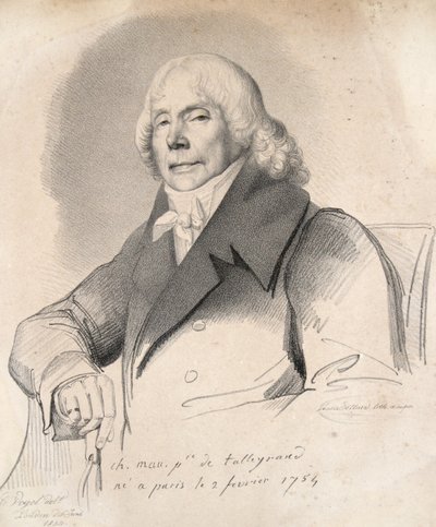 Charles Maurice Príncipe de Talleyrand, pub. 1834 de Carl Friedrich Otto Vogel