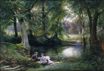 La lección de arte, 1870 de Carl Friedrich Wilhelm Trautschold