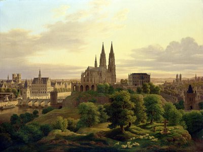 Una ciudad medieval en 1830, 1830 de Carl Georg Adolph Hasenpflug