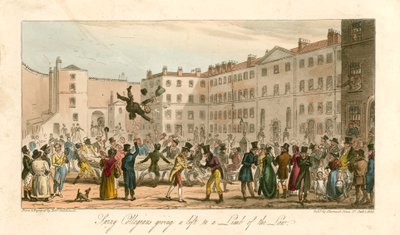 Colegiales dando un aventón a un miembro de la ley de Carl Georg Adolph Hasenpflug