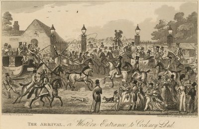 La llegada, o, entrada occidental a la tierra de Cockney de Carl Georg Adolph Hasenpflug