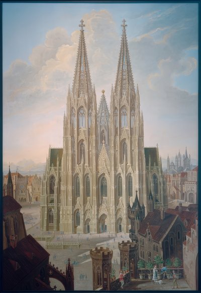 Fachada oeste de la Catedral de Colonia de Carl Georg Enslen