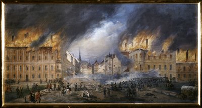 MARCH REVOLUTION: Batalla en la Barricada Estelar de la Jagerzelle el 28 de octubre de Carl Goebel
