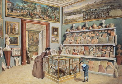 La sala del ábside con los ladrillos romanos de Carl Goebel d. J.