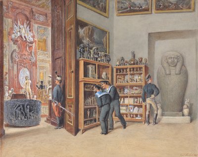 El armario de entrada a la colección egipcia de Carl Goebel d. J.