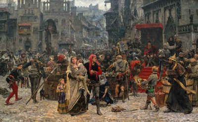 Valdemar IV Atterdag (c.1320-75) sosteniendo Visby para el rescate de Carl Gustaf Hellqvist
