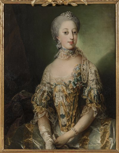Retrato de Sofía Magdalena de Dinamarca (1746-1813), Reina de Suecia de Carl Gustaf Pilo