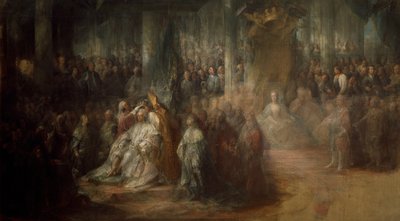 La coronación del rey Gustavo III de Suecia de Carl Gustaf Pilo