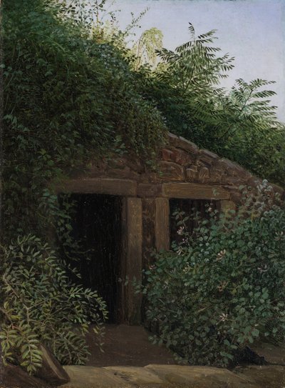 Un Pozo de Mina Cubierto de Vegetación, ca. 1824 de Carl Gustav Carus