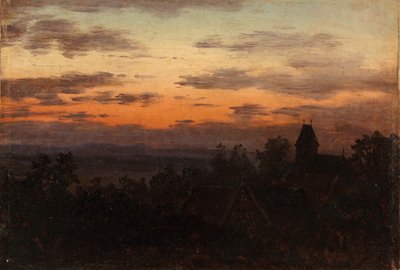 Paisaje al atardecer de Carl Gustav Carus