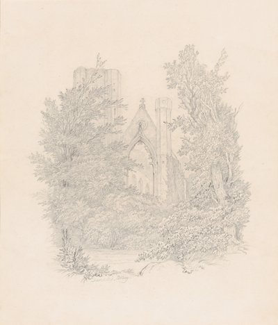 Vista de la fachada oeste de la catedral de Dunkeld de Carl Gustav Carus