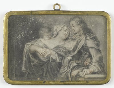 Una joven distrae a un guerrero mientras uno de sus hijos le roba de Carl Gustav Klingstedt (attributed to)