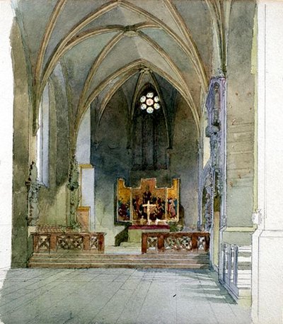 Interior de una iglesia de Carl Haag