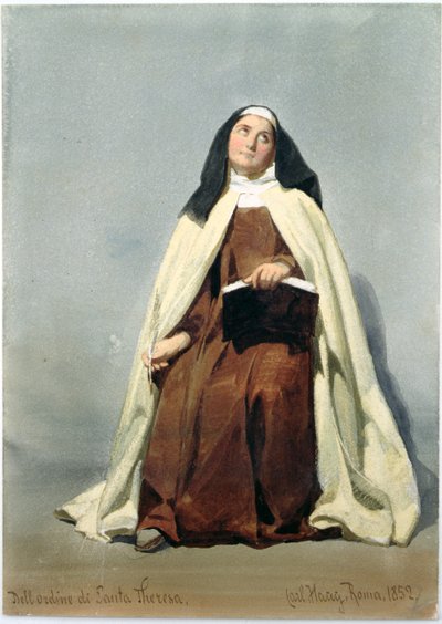 Una monja de la Orden de Santa Teresa, 1852 de Carl Haag