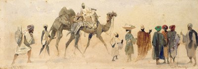 Una partida hacia el desierto, 1858 de Carl Haag