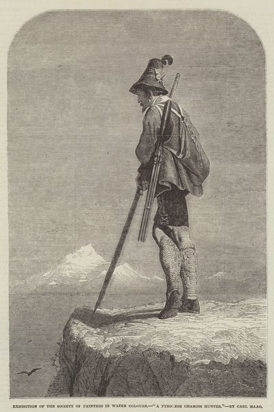 Exposición de la Sociedad de Pintores en Acuarela, Un cazador de rebecos tirolés de Carl Haag