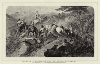 Mañana en las Tierras Altas, la Familia Real ascendiendo Lochnagar, 1853 de Carl Haag