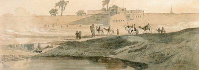Fuera de Bab il Cadit, El Cairo, 1859 de Carl Haag