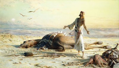 Naufragio en el desierto, 1886 de Carl Haag