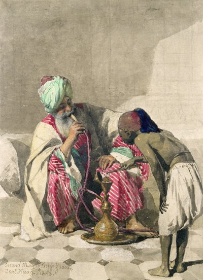 El fumador de Nargileh y su esclavo de Carl Haag