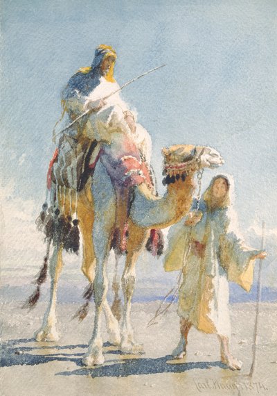 El Shaik y su guía, 1874 de Carl Haag