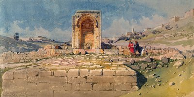 El Valle y la piscina inferior de Gihon, Jerusalén, 1859 de Carl Haag