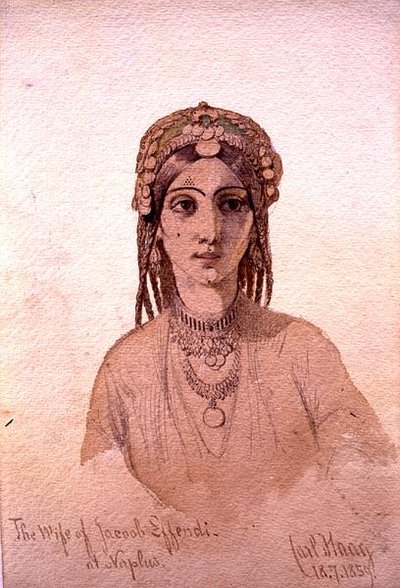 La esposa de Jacob Effendi en Naplus de Carl Haag
