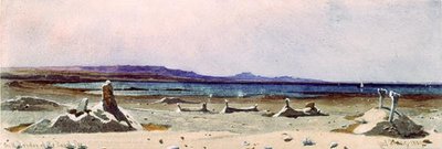 Tumbas en el Desierto de los Peregrinos de La Meca, cerca del Mar Rojo de Carl Haag