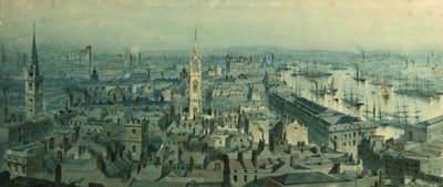 Vista de Londres desde el Monumento mirando al Este, 1848 de Carl Haag