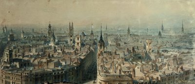 Vista de Londres desde el Monumento mirando al Norte, 1848 de Carl Haag