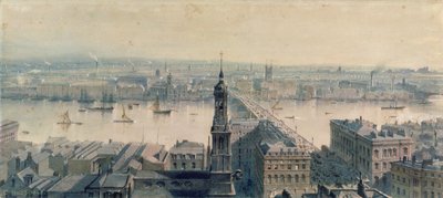 Vista de Londres desde el Monumento mirando al sur, 1848 de Carl Haag