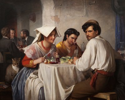 En una osteria romana, 1866 de Carl Heinrich Bloch